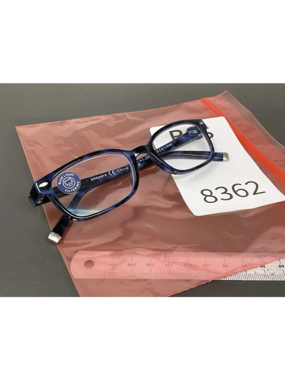 Peepers Cooper Focus blue Light Reading Glasses +1.00 Blue Tortoise